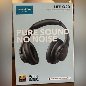 Soundcore by Anker Life Q20- wireless noise cancelling headphones,Bluetooth
